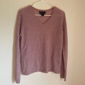 Pure luxe 100% cashmere heathered pink sweater